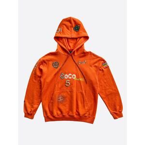 Chanel Pharrell Orange Embroidered Graphics Hoodie